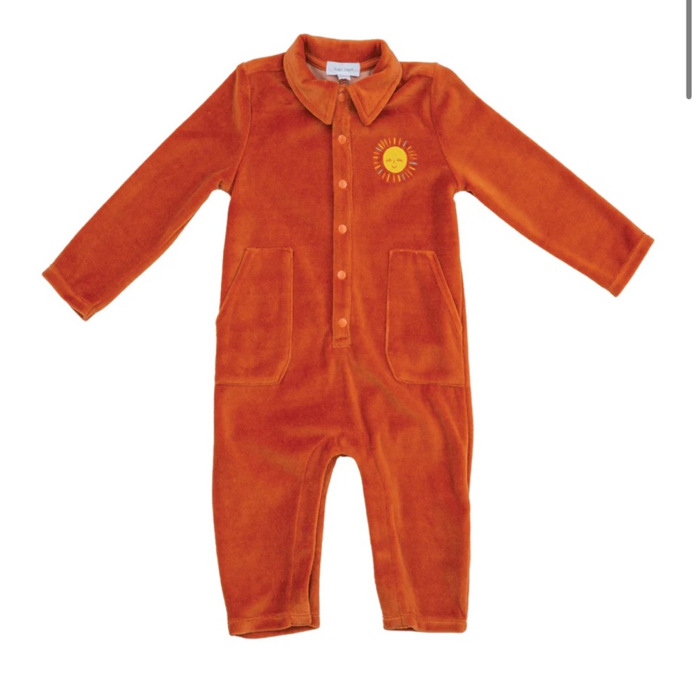 Angel Dear Velour Jumpsuit, Sz 6-12 mo. Rust color! NWT
